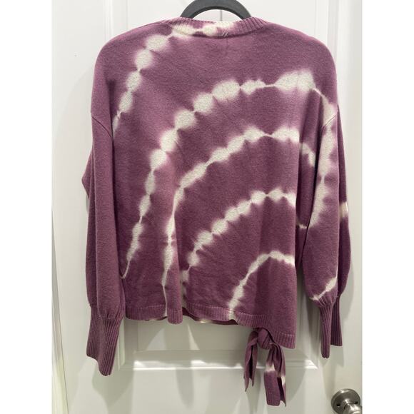 Cinq a Sept Clerisa Wool Cashmere Tie Dye Purple Pullover Sweater Toro Sz S - Picture 8 of 9